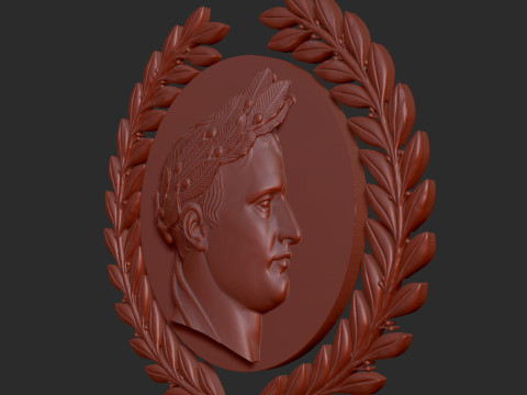 Napoleon I Relief Portrait 3D प्रिंट मॉडल