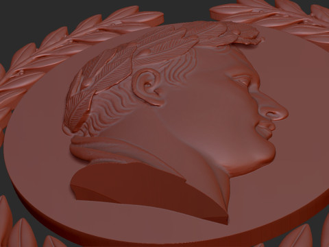 Napoleon I Relief Portrait 3D प्रिंट मॉडल