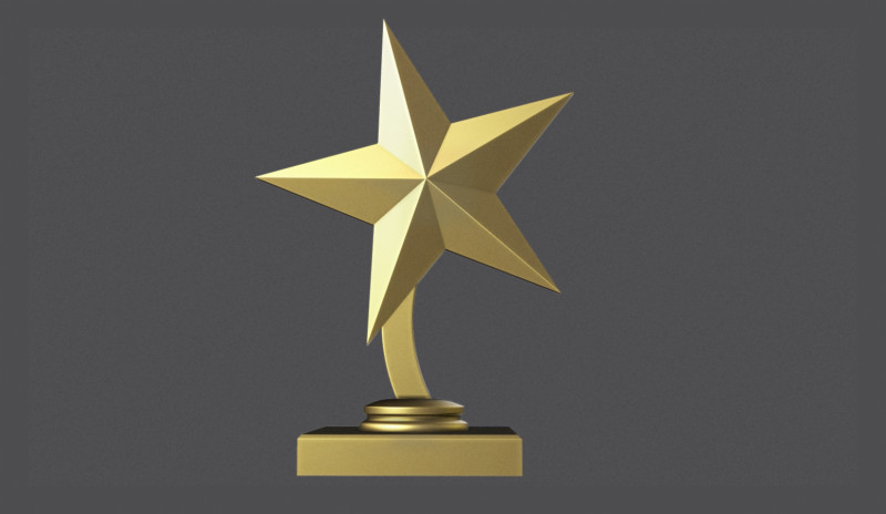 Star Award 3D Print Model .c4d .max .obj .3ds .fbx .stl .blend 