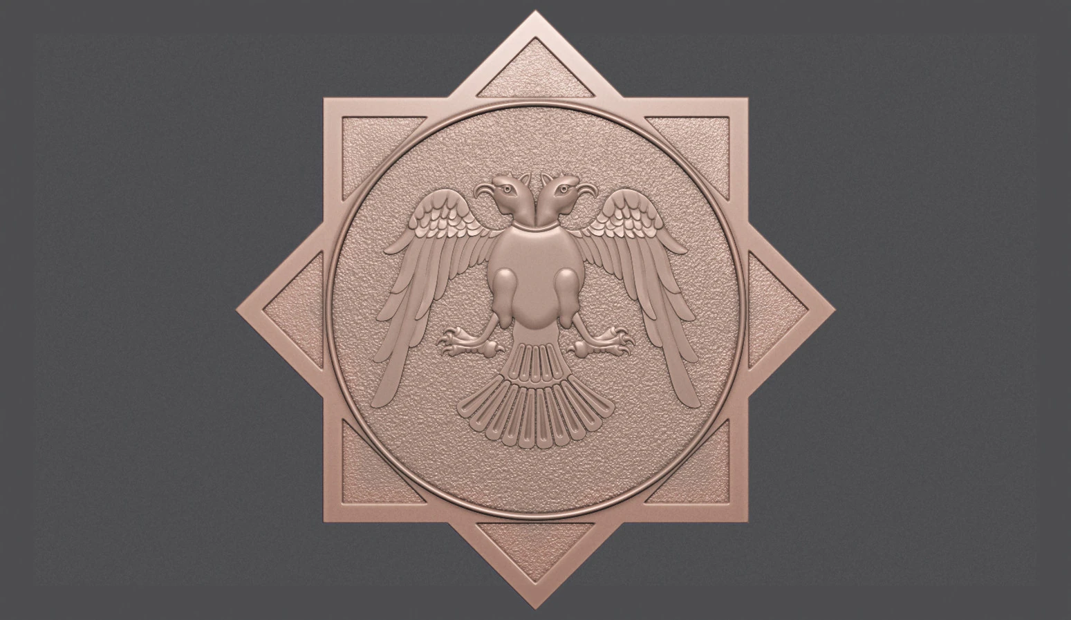 Two Headed Eagle 3D Print Model .c4d .max .obj .3ds .fbx .stl .blend