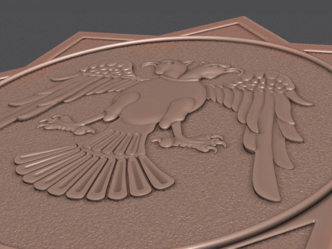 Two Headed Eagle Model Cetak 3D