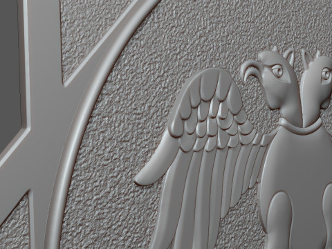 Two Headed Eagle Model Cetak 3D