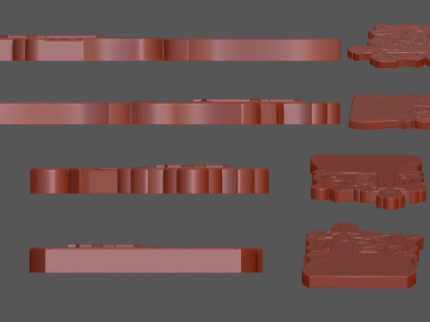 Memorial Tombstone with Cross for cnc Model do druku 3D