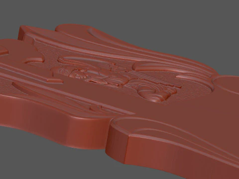 Memorial Tombstone with Cross for cnc 3D Print Model
