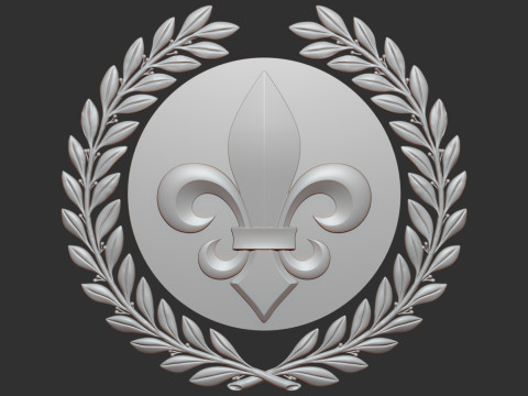 Heraldic Lily and Wreath 3D प्रिंट मॉडल