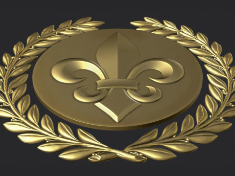 Heraldic Lily and Wreath 3D प्रिंट मॉडल