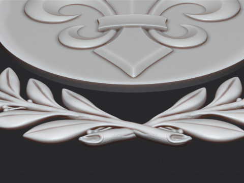 Heraldic Lily and Wreath 3D प्रिंट मॉडल