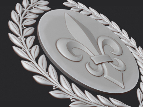 Heraldic Lily and Wreath 3D प्रिंट मॉडल