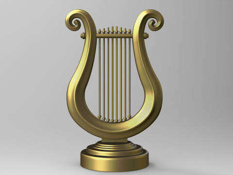 Golden Lyre Modelo de Impressão 3D