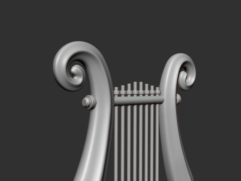 Golden Lyre Modelo de Impressão 3D