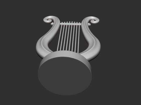 Golden Lyre Modelo de Impressão 3D