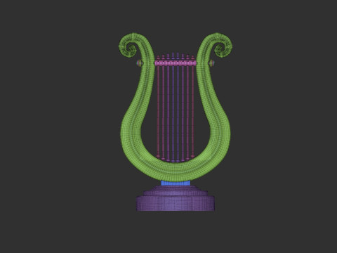 Golden Lyre Modelo de Impressão 3D