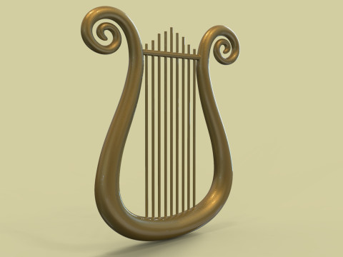 Golden Lyre 3D Druckmodell