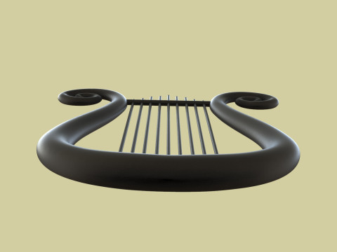Golden Lyre 3D Druckmodell