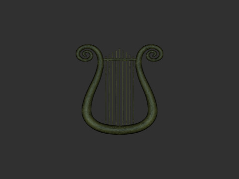 Golden Lyre 3D Druckmodell