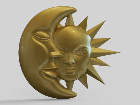 Солнце и Луна 3D Принт Модель