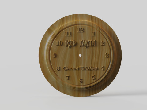 Iced Earth Metal band logo wall clock model 3D Baskı Modeli