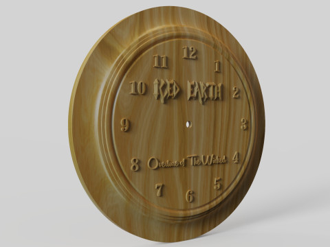 Iced Earth Metal band logo wall clock model 3D Print Model