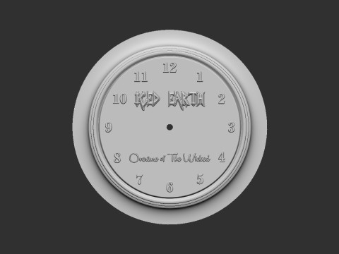 Iced Earth Metal band logo wall clock model 3D Print Model
