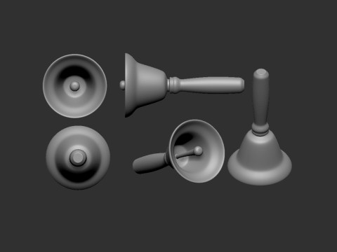 Hand Bell 3Dプリントモデル
