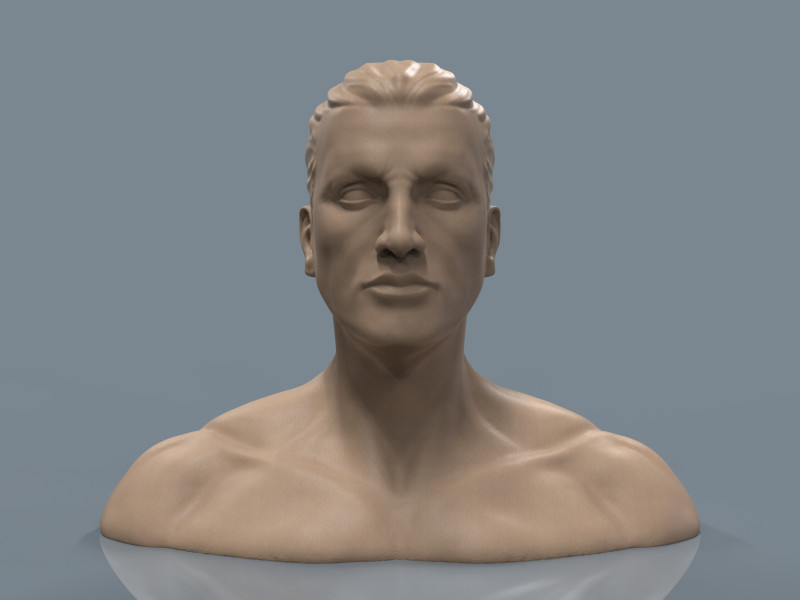 Male Head Modello di stampa 3D .c4d .max .obj .3ds .fbx .stl .blend