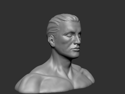 Male Head Modello di stampa 3D