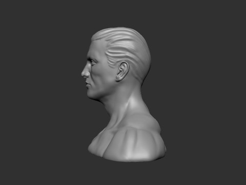 Male Head Modello di stampa 3D