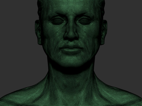 Male Head Modello di stampa 3D