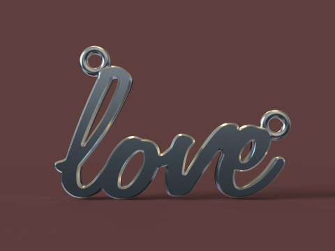 Love Pendant 3D 프린트 모델