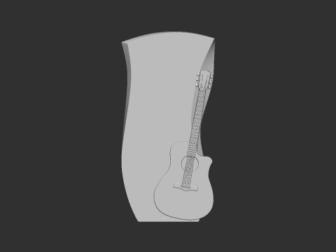 Guitar Memorial Tombstone 3D प्रिंट मॉडल