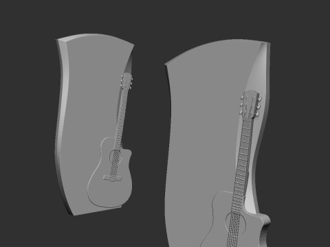 Guitar Memorial Tombstone 3D प्रिंट मॉडल