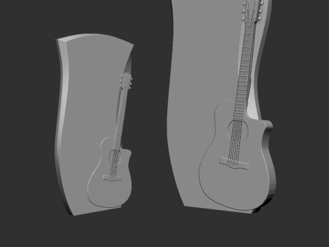 Guitar Memorial Tombstone 3D प्रिंट मॉडल