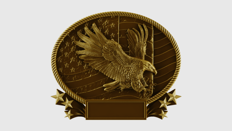 American Flag and Eagle Model do druku 3D .c4d .max .obj .3ds .fbx .stl .blend 