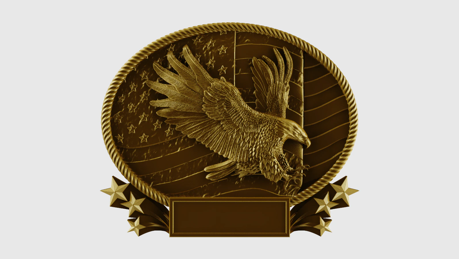 American Flag and Eagle 3D Print Model .c4d .max .obj .3ds .fbx .stl .blend