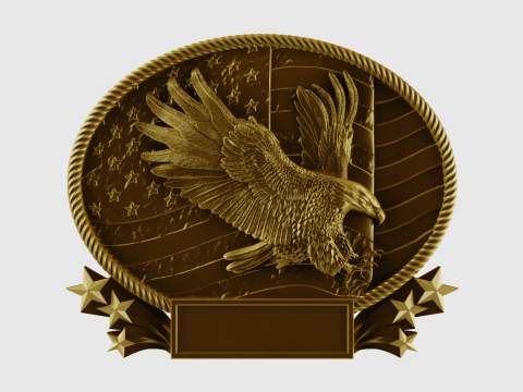 American Flag and Eagle 3D 프린트 모델