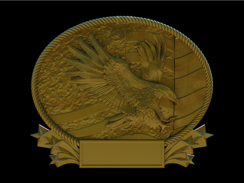 American Flag and Eagle Model do druku 3D