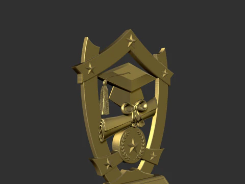 Graduation Plaque 3D Print Model