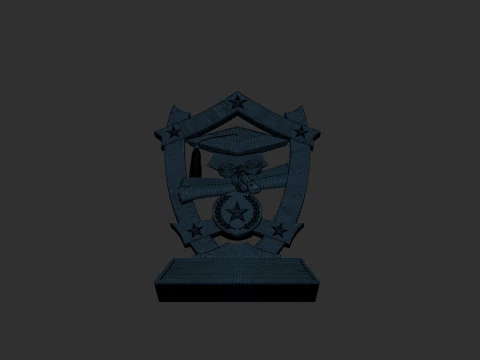 Graduation Plaque 3D Print Model