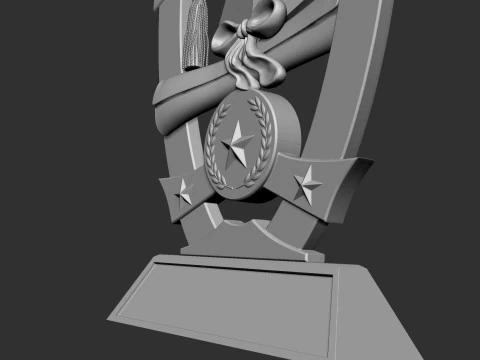 Graduation Plaque 3D Print Model