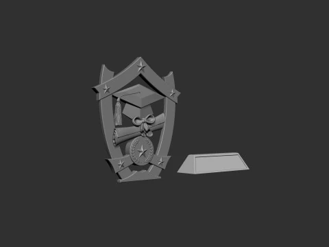 Graduation Plaque 3D Print Model