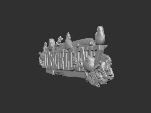 Kus Motifli Hosgeldiniz Tabelasi Modèles 3D en vedette