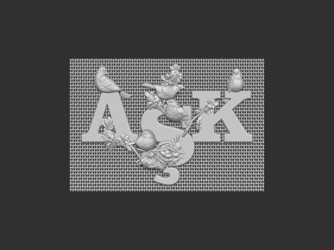 Ask ve kuslar 3d tabela 3D Druckmodell