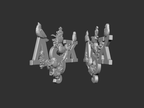Ask ve kuslar 3d tabela 3D Druckmodell