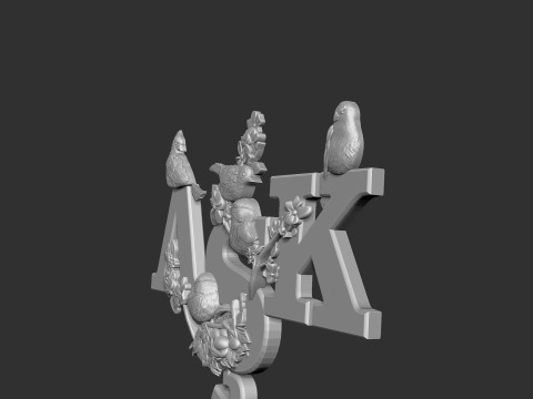 Ask ve kuslar 3d tabela 3D Druckmodell