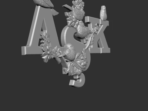 Ask ve kuslar 3d tabela 3D Print Model