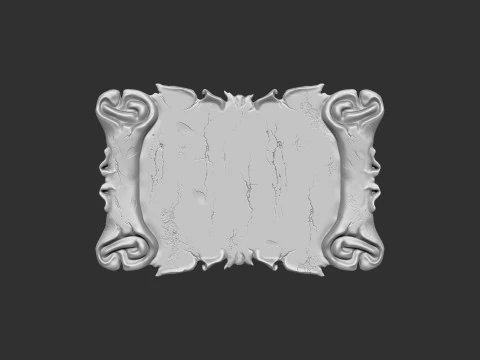 羊皮纸华丽的墙匾 3D 打印模型