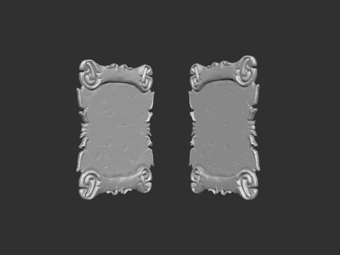 Parchment ornate wall plaque 3D Print Model
