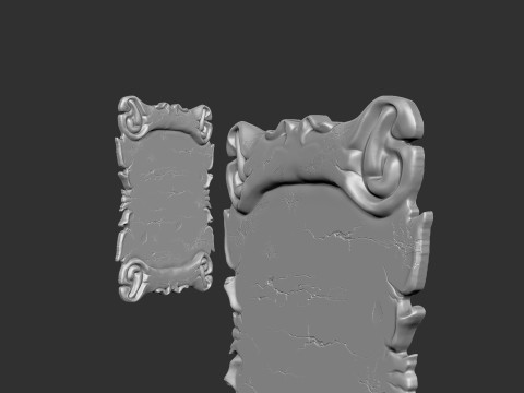 Parchment ornate wall plaque 3D Print Model