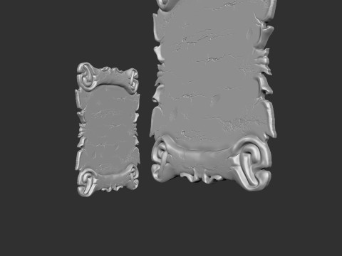 Parchment ornate wall plaque 3D Print Model