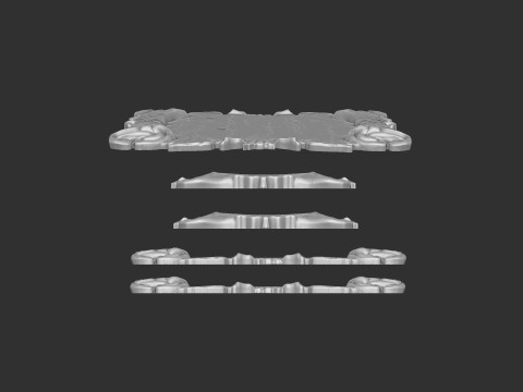 Parchment ornate wall plaque 3D Print Model